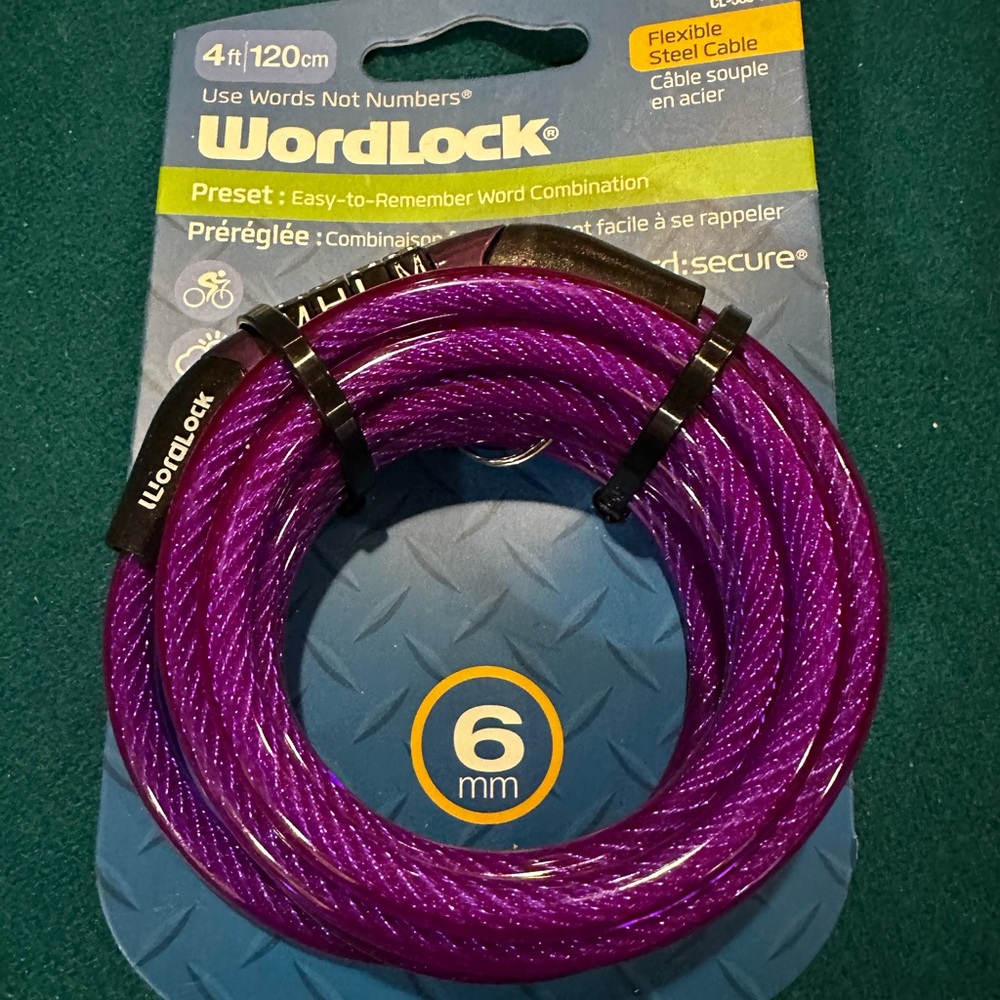 WordLock Purple Cable Lock